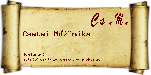 Csatai Mónika névjegykártya